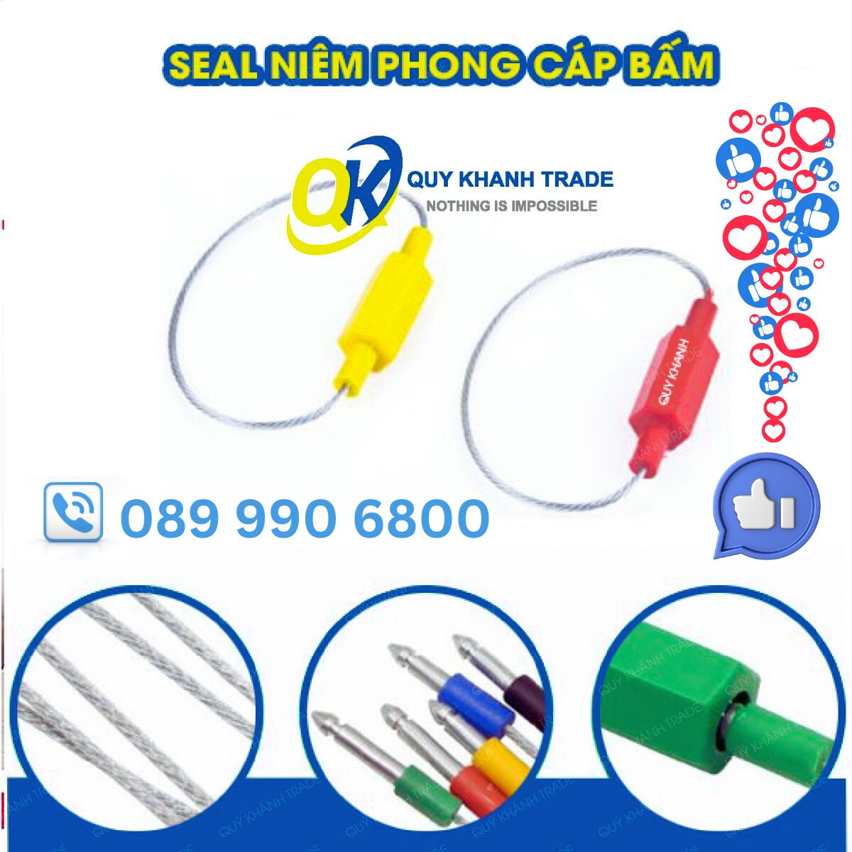 seal cáp bấm chuyên dùng giá rẻ tại quý khánh