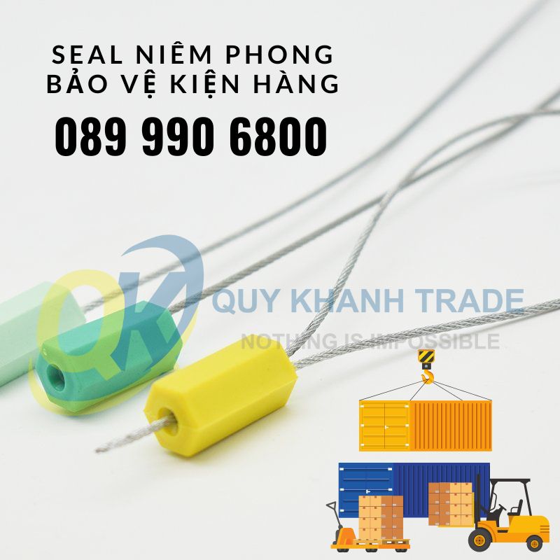 seal cáp bấm được sử dụng để bảo vệ các kiện hàng hóa không bị rơi vỡ